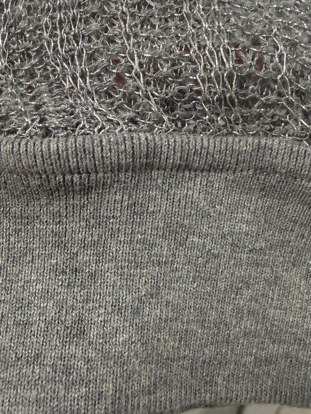 AllSaints Silver-Gray Sheer Knit Top - Picture 9 of 10